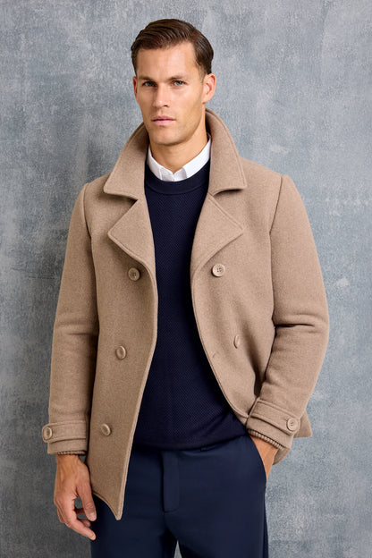 LAUTARO | ABRIGO CAMEL CLASICO