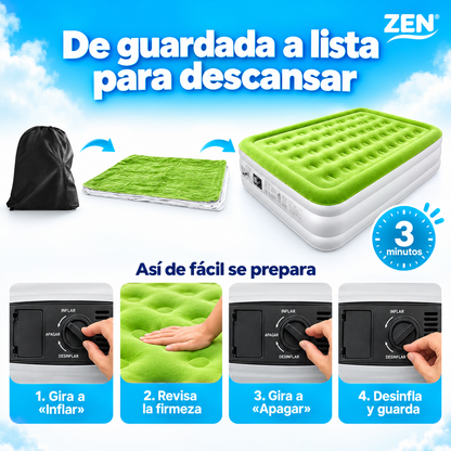 Cama inflable con bomba integrada Zen®