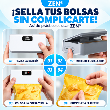 Mini Sellador de Bolsas Recargable Zen®