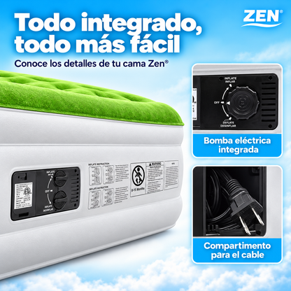 Cama inflable con bomba integrada Zen®