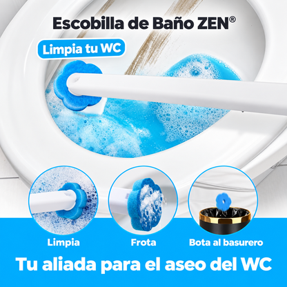Escobilla de Baño con Cabezales Desechables Zen®