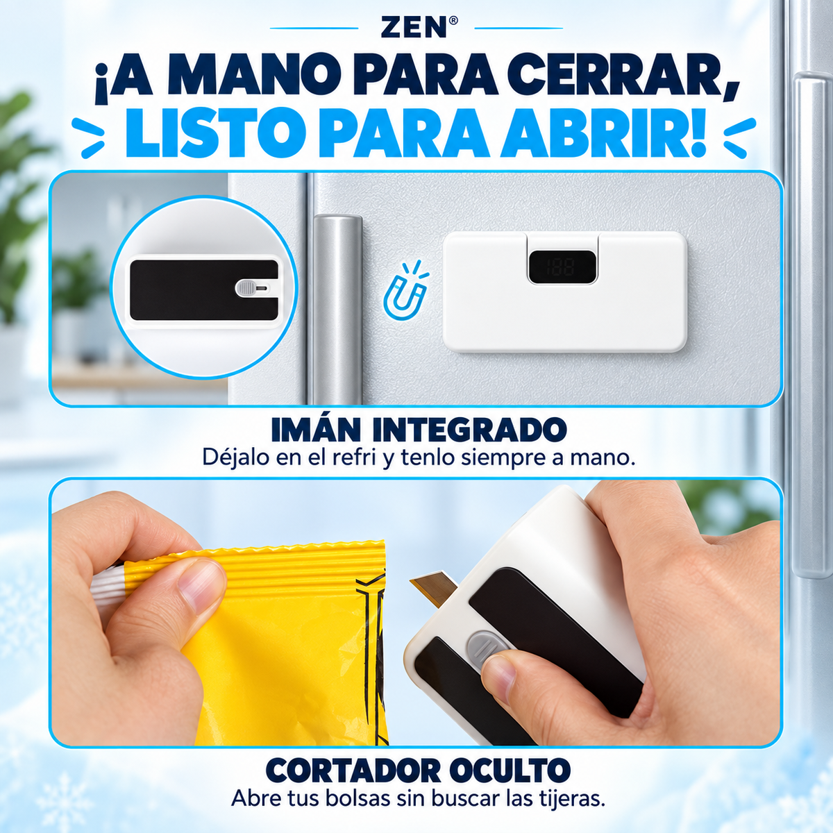 Mini Sellador de Bolsas Recargable Zen®