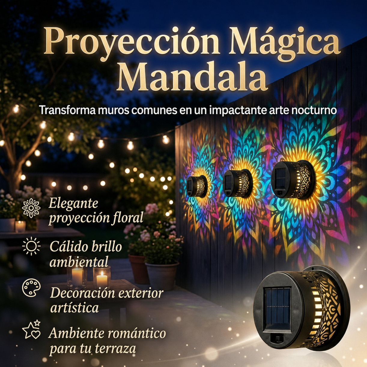 Mandala Solar Zen® 3.0 | Transforma tus Muros en Arte de Luz