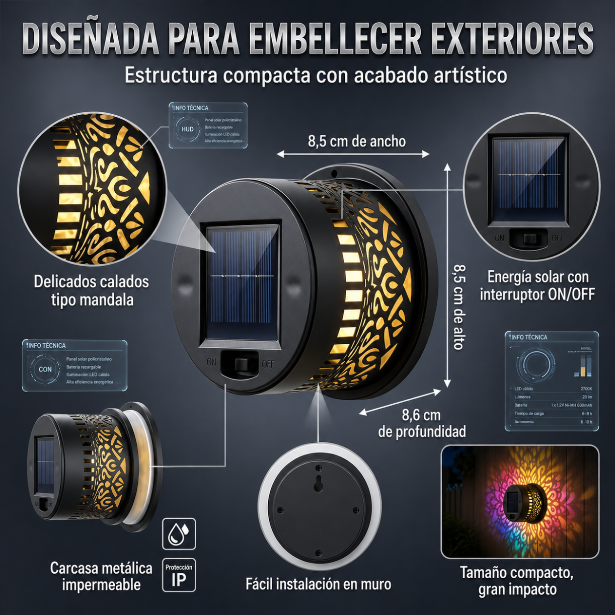 Mandala Solar Zen® 3.0 | Transforma tus Muros en Arte de Luz