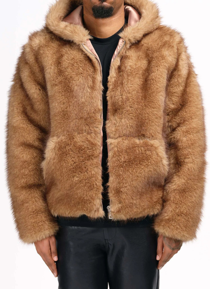 MAXIMO FERRER - CHAQUETA DE PIEL MARRON CAMEL