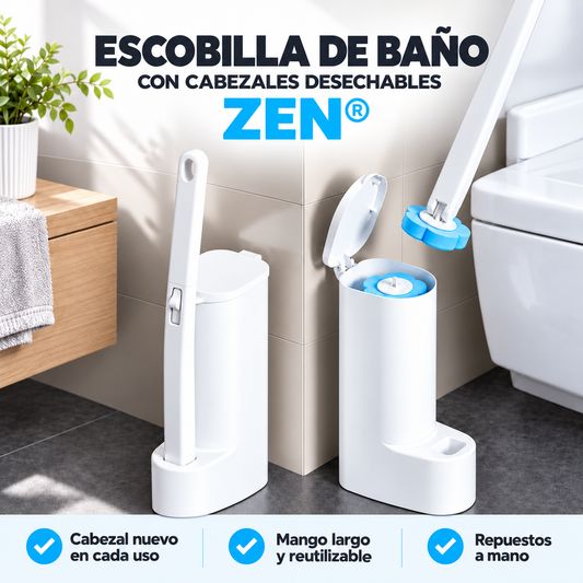 Escobilla de Baño con Cabezales Desechables Zen®